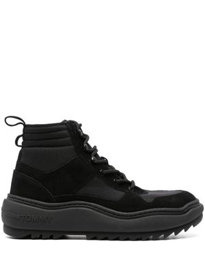 Tommy Jeans panelled lace-up boots - Black