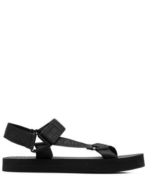 Tommy Jeans recycled logo-strap sandals - Black