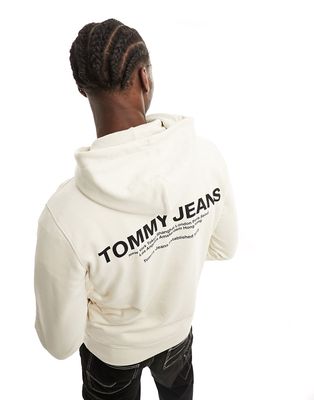 Tommy Jeans regular entry graphic hoodie in beige-Neutral