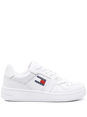 Tommy Jeans Retro Basket leather sneakers - White