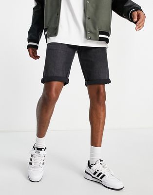 Tommy Jeans Ronnie straight fit denim shorts in washed black
