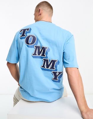 Tommy Jeans skate logo t-shirt in blue