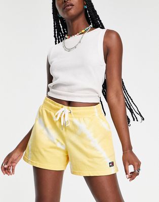 Tommy Jeans tie dye jersey shorts in yellow - part of a set