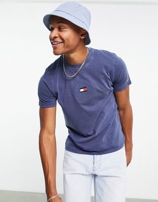 Tommy Jeans timeless circle logo t-shirt in navy