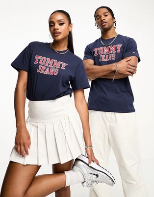 Tommy Jeans unisex essential logo T-shirt in navy