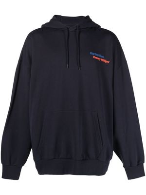 Tommy Jeans x Martine Rose logo-print hoodie - Blue