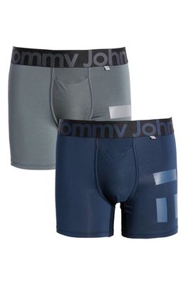 Tommy John 2-Pack 360 Sport 4-Inch Hammock Pouch™ Boxer Briefs in Turbulence/Dress Blues