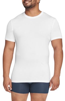 Tommy John 2-Pack Cool Cotton Slim Fit Crewneck T-Shirts in White Double 