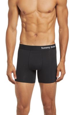 Tommy John 4-Inch Cool Cotton Boxer Briefs in Black