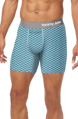 Tommy John Cool Cotton 6-Inch Boxer Briefs in Arctic Checkered Pinstripe
