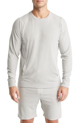 Tommy John Ribbed Crewneck Sweatshirt in Mirage Gray