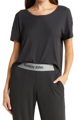 Tommy John Women's Second Skin Sleep T-Shirt in Black