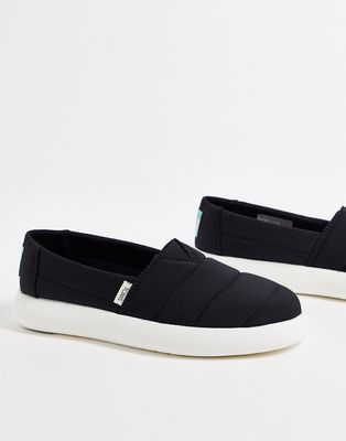 TOMS Alpagarta Mallow Earthwise flat shoes in black nylon