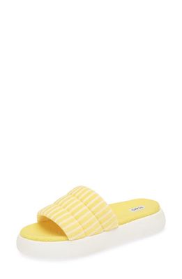 TOMS Alpargata Mallow Slide Sandal in Yellow