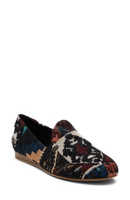 TOMS Darcy Woven Mismatched Flat in Black