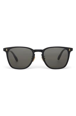 TOMS Emerson 51mm Round Sunglasses in Shiny Black/Dark Grey