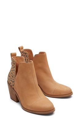 TOMS Everly Leather Cutout Bootie in Natural