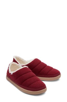 TOMS Ezra Quilted Slipper in Red