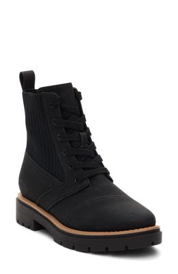 TOMS Ionie Lace-Up Boot in Black