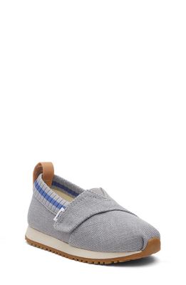 TOMS Kids' Alpargata Resident Slip-On Sneaker in Grey/Blue