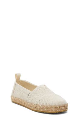 TOMS Kids' Alpargata Slip-On in Natural