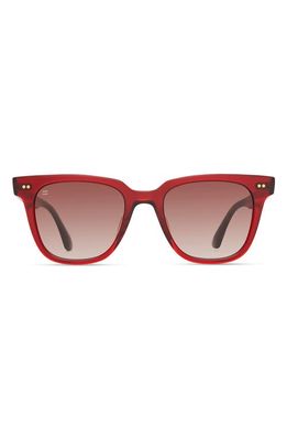 TOMS Memphis 301 51mm Square Sunglasses in Rosewood/Brown Gradient