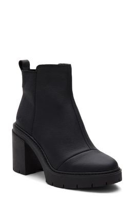 TOMS Rya Leather Bootie in Black