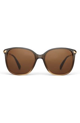 TOMS Sandela 56mm Round Sunglasses in Grey Multi Fade/Brown