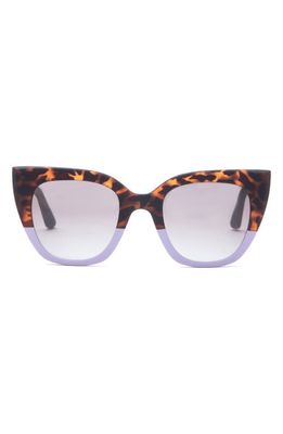 TOMS Traveler Sydney 50mm Cat Eye Sunglasses in Tort Orchid Fade/Grey