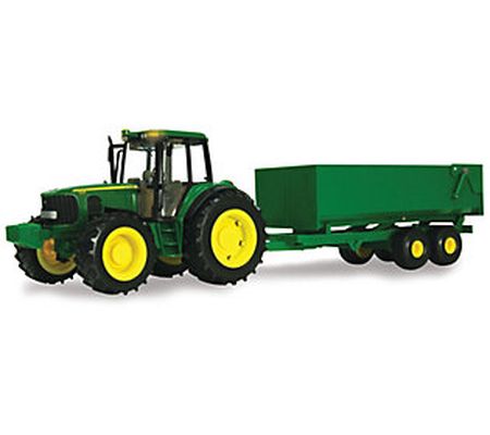 TOMY 1:16 Scale Big Farm John Deere Tractor wit h Wagon