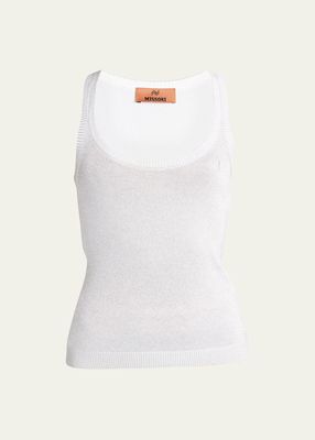 Tonal Lurex Vanise Tank Top