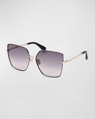 Tonal Metal Butterfly Sunglasses