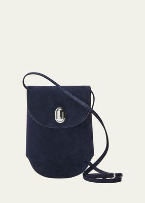 Tondo Phone Pouch Suede Crossbody Bag