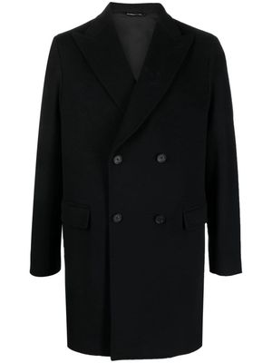 Tonello double-breasted peak-lapels coat - Black