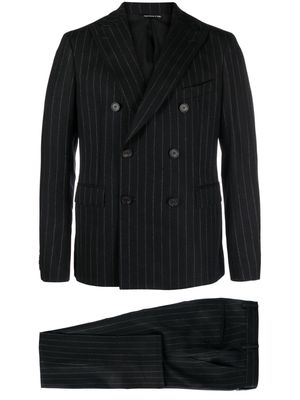 Tonello double-breasted pinstripe-pattern suit - Black