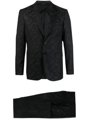 Tonello jacquard-effect single-breasted suit - Grey