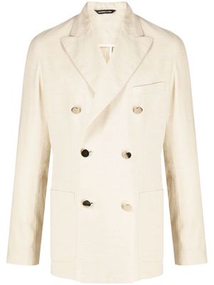 Tonello long-sleeved double-breasted blazer - Neutrals