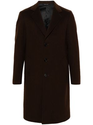 Tonello notched-lapel single-breasted coat - Brown