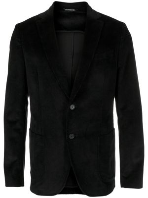 Tonello single-breasted velour blazer - Black