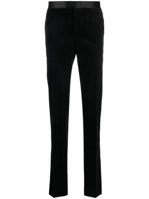 Tonello slim-cut cotton blend trousers - Black