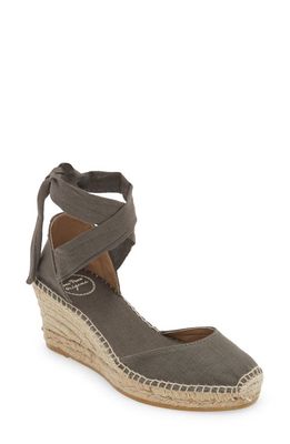 Toni Pons Julia Wraparound Espadrille Wedge in Caqui Khaki