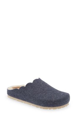 Toni Pons Laos Faux Fur Wool Blend Slipper in Blau Blue