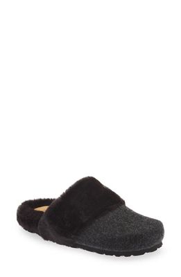 Toni Pons Lille Faux Fur Wool Blend Slipper in Black