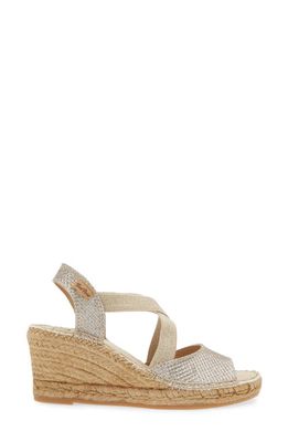 Toni Pons Sol Wedge Espadrille Sandal in Platinum