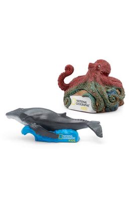 tonies National Geographic Whale & Octopus Tonie Audio Character Bundle in Grey Multi 