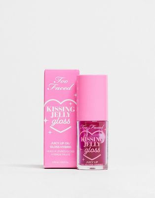 Too Faced Kissing Jelly Lip Oil Gloss- Raspberry-Purple