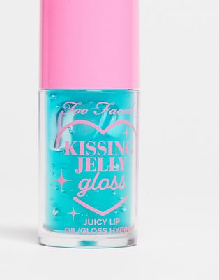 Too Faced Kissing Jelly Lip Oil Gloss- Sweet Cotton Candy-Blue
