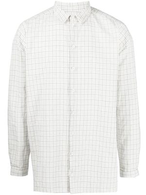 Toogood Draughtsman check-print shirt - White