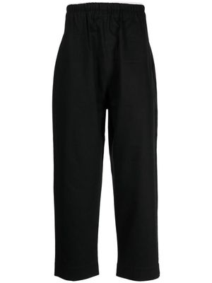 Toogood elastic-waist cotton trousers - Black