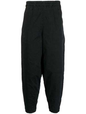 Toogood elasticated-waist cotton track pants - Black